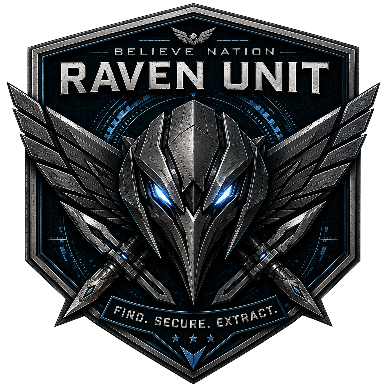 Raven Unit insignia patch — Believe Nation